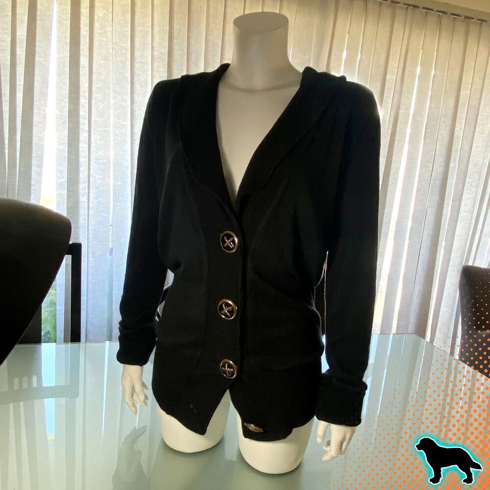 Yana K Los Angeles Black Cardigan Lightweight Size L